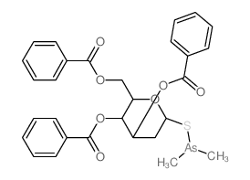 2-脱氧-1-硫代-β-D-阿拉伯吡喃糖 3,4,6-三苯甲酸酯 1-(二甲基亚胂酸酯) 结构式
