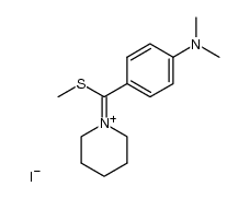 1-[[4-(二甲氨基)苯基](甲硫基)亚甲基]哌啶鎓碘化物 结构式