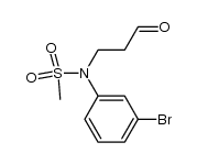 N-(3-溴苯基)-N-(3-氧代丙基)甲磺酰胺 结构式