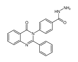 4-(4-氧代-2-苯基-3(4H)-喹唑啉基)苯甲酰肼 结构式