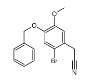 2-溴-5-甲氧基-4-(苄氧基)苯乙腈 结构式