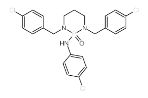 N-(4-氯苯基)-1,3-双[(4-氯苯基)甲基]四氢-1,3,2-二氮杂磷杂环己-2(1H)-胺 2-氧化物 结构式