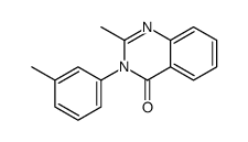 2-甲基-3-(3-甲基苯基)喹唑啉-4-酮 结构式