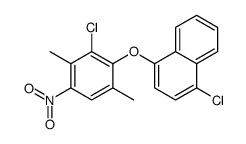 1-氯-4-(2-氯-3,6-二甲基-4-硝基苯氧基)萘 结构式