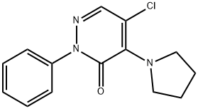 5-氯-2-苯基-4-(1-吡咯烷基)-3(2H)-哒嗪酮 结构式