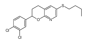 6-(丁硫基)-2-(3,4-二氯苯基)-3,4-二氢-2H-吡喃并[2,3-b]吡啶 结构式