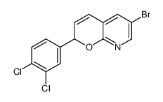 2H-Pyrano[2,3-b]pyridine, 6-bromo-2-(3,4-dichlorophenyl)- 结构式