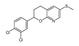 2-(3,4-二氯苯基)-3,4-二氢-6-(甲硫基)-2H-吡喃并[2,3-b]吡啶 结构式