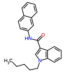 N-2-萘基-1-戊基-1H-吲哚-3-羧酰胺 结构式