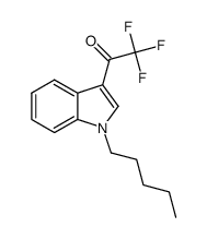 Ethanone, 2,2,2-trifluoro-1-(1-pentyl-1H-indol-3-yl)- 结构式