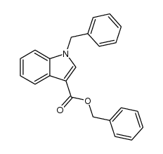 1-苄基吲哚-3-羧酸苄酯 结构式