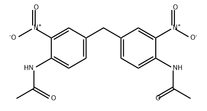N,N'-[亚甲基双(2-硝基-4,1-亚苯基)]二乙酰胺 结构式