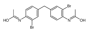 N,N'-[亚甲基双(2-溴-4,1-亚苯基)]二乙酰胺 结构式