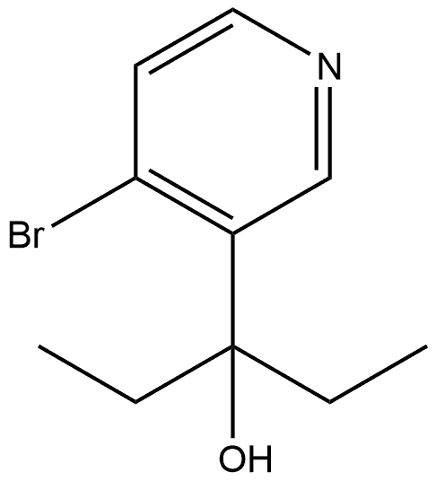 4-溴-α,α-二乙基-3-吡啶甲醇 结构式