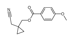 4-甲氧基苯甲酸 1-(氰甲基)环丙基甲酯 结构式