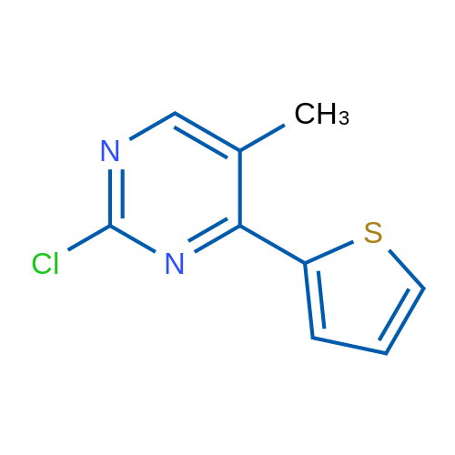 2-氯-5-甲基-4-(噻吩-2-基)嘧啶 结构式
