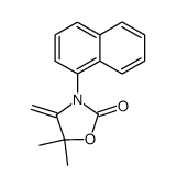 5,5-二甲基-4-亚甲基-3-(1-萘基)-2-恶唑烷酮 结构式