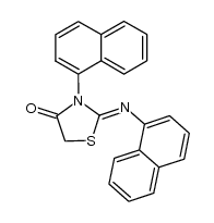 4-Thiazolidinone, 3-(1-naphthalenyl)-2-(1-naphthalenylimino)- 结构式