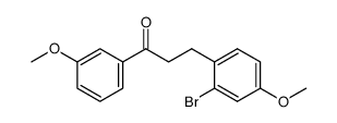 3-(2-溴-4-甲氧基苯基)-1-(3-甲氧基苯基)丙-1-酮 结构式