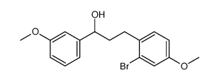 2-溴-4-甲氧基-α-(3-甲氧基苯基)苯丙醇 结构式