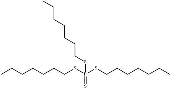 Phosphorotetrathioic acid, triheptyl ester 结构式