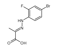 2-[2-(4-溴-2-氟苯基)亚肼基]丙酸 结构式