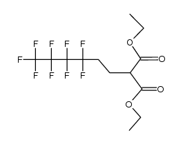 2-(3,3,4,4,5,5,6,6,6-九氟己基)丙二酸二乙酯 结构式