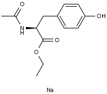 N-乙酰-L-酪氨酸乙酯钠盐(1:1) 结构式
