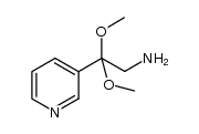 β,β-二甲氧基-3-吡啶乙胺 结构式