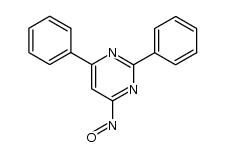 4-亚硝基-2,6-二苯基嘧啶 结构式