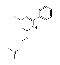N1,N1-二甲基-N2-(6-甲基-2-苯基-4-嘧啶基)-1,2-乙二胺 结构式