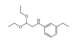 N-(2,2-二乙氧基乙基)-3-乙基苯胺 结构式