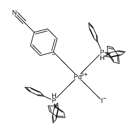 (4-氰基苯基)碘代双(三苯基膦)钯(SP-4-3) 结构式
