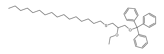 Benzene, 1,1′,1′′-[[2-ethoxy-3-(hexadecylthio)propoxy]methylidyne]tris- 结构式