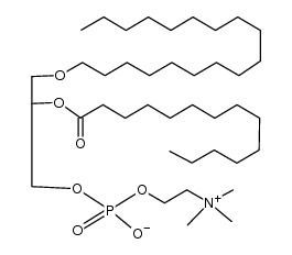 Ethanaminium, 2-[[hydroxy[3-(octadecyloxy)-2-[(1-oxotetradecyl)oxy]propoxy]phosphinyl]oxy]-N,N,N-trimethyl-, inner salt 结构式