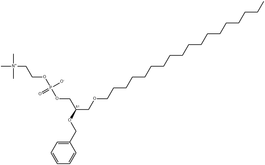 (R)-4-羟基-N,N,N-三甲基-7-(苄氧基)-3,5,9-三氧杂-4-磷杂二十七烷-1-铵内盐 4-氧化物 结构式