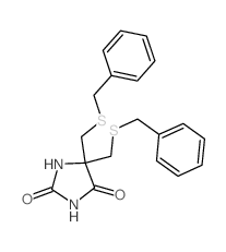 5,5-Bis(((phenylmethyl)thio)methyl)-2,4-imidazolidinedione 结构式
