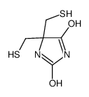 5,5-二(巯甲基)-2,4-咪唑烷二酮 结构式
