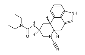 Urea, N'-[(8α)-6-cyanoergolin-8-yl]-N,N-diethyl- (9CI) 结构式
