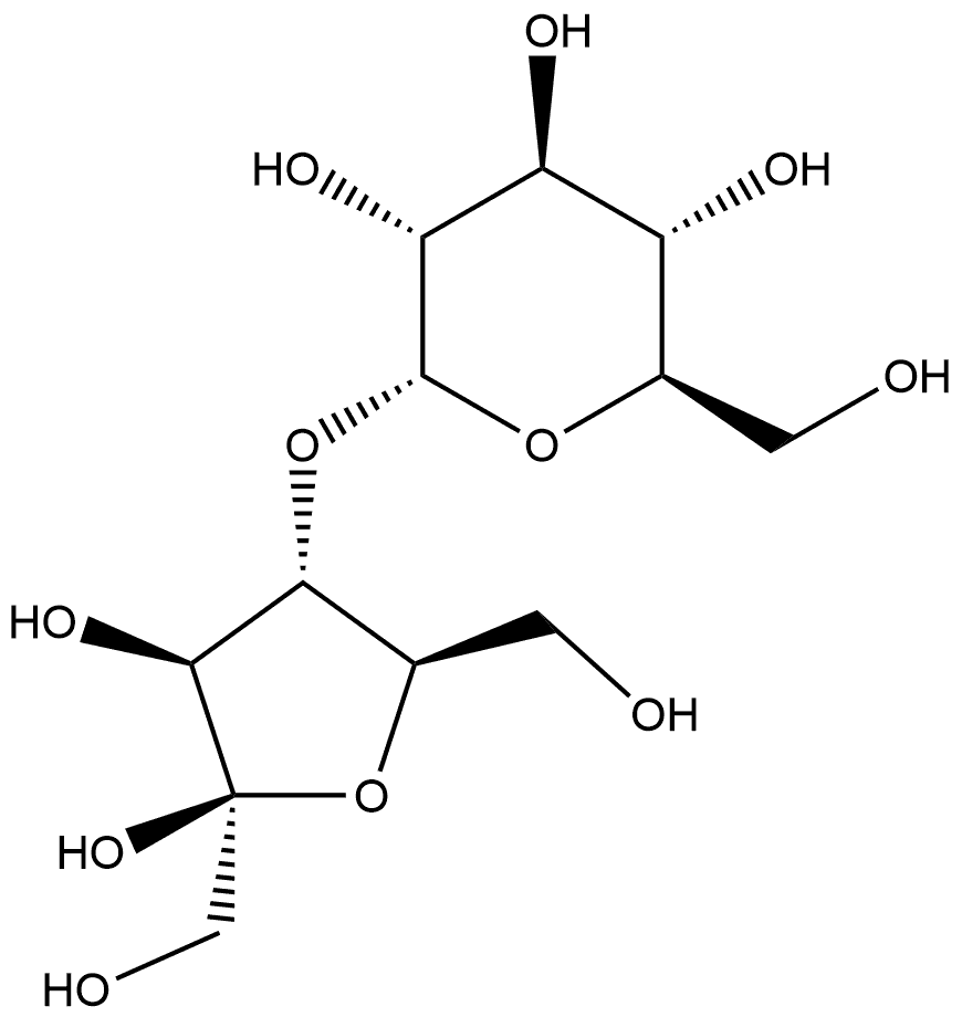4-O-α-D-吡喃葡萄糖基-β-D-呋喃果糖 结构式