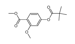 4-(2,2-二甲基丙酰氧基)-2-甲氧基苯甲酸甲酯 结构式