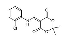 5-[(2-氯苯胺基)亚甲基]-2,2-二甲基-1,3-二恶烷-4,6-二酮 结构式
