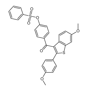 Methanone, [6-methoxy-2-(4-methoxyphenyl)benzo[b]thien-3-yl][4-[(phenylsulfonyl)oxy]phenyl]- 结构式