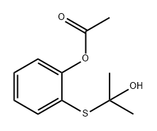 2-[(1-羟基-1-甲基乙基)硫代]苯酚-1-乙酸酯 结构式