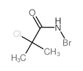 N-溴-2-氯-2-甲基丙酰胺 结构式