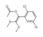 Benzenemethanol, α-[bis(methylthio)methylene]-2,5-dichloro-, 1-acetate 结构式
