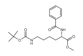 L-Lysine, N2-benzoyl-N6-[(1,1-dimethylethoxy)carbonyl]-, methyl ester 结构式