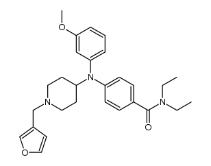 Benzamide, N,N-diethyl-4-[[1-(3-furanylmethyl)-4-piperidinyl](3-methoxyphenyl)amino]- 结构式
