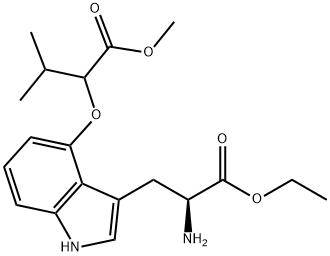 Tryptophan, 4-[1-(methoxycarbonyl)-2-methylpropoxy]-, ethyl ester 结构式