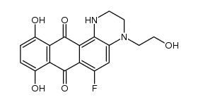 Naphtho[2,3-f]quinoxaline-7,12-dione, 6-fluoro-1,2,3,4-tetrahydro-8,11-dihydroxy-4-(2-hydroxyethyl)- 结构式